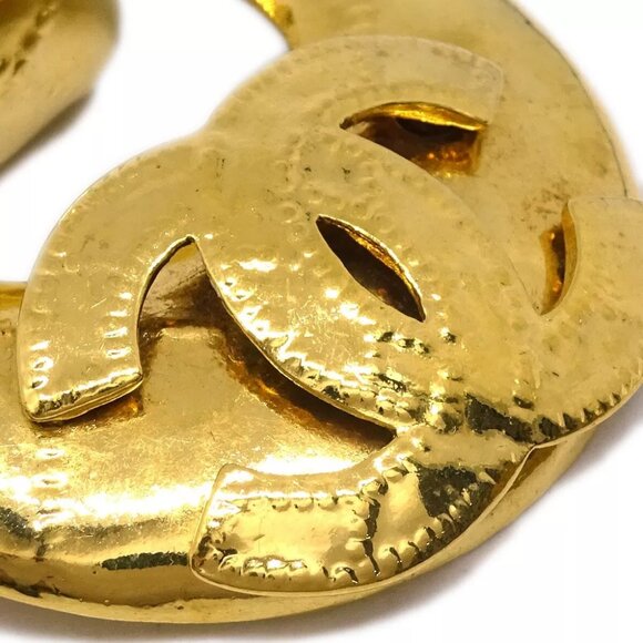 Chanel Dangle Earrings Clip-On Gold 94P 124089 - Picture 2 of 4